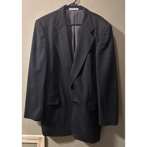 Vintage Hugo Boss Loro Piana 100% Cashmere Corleone Black Blazer Jacket 44 Long